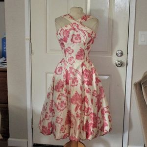 Suzy Perrette vintage tea dress pink/white floral